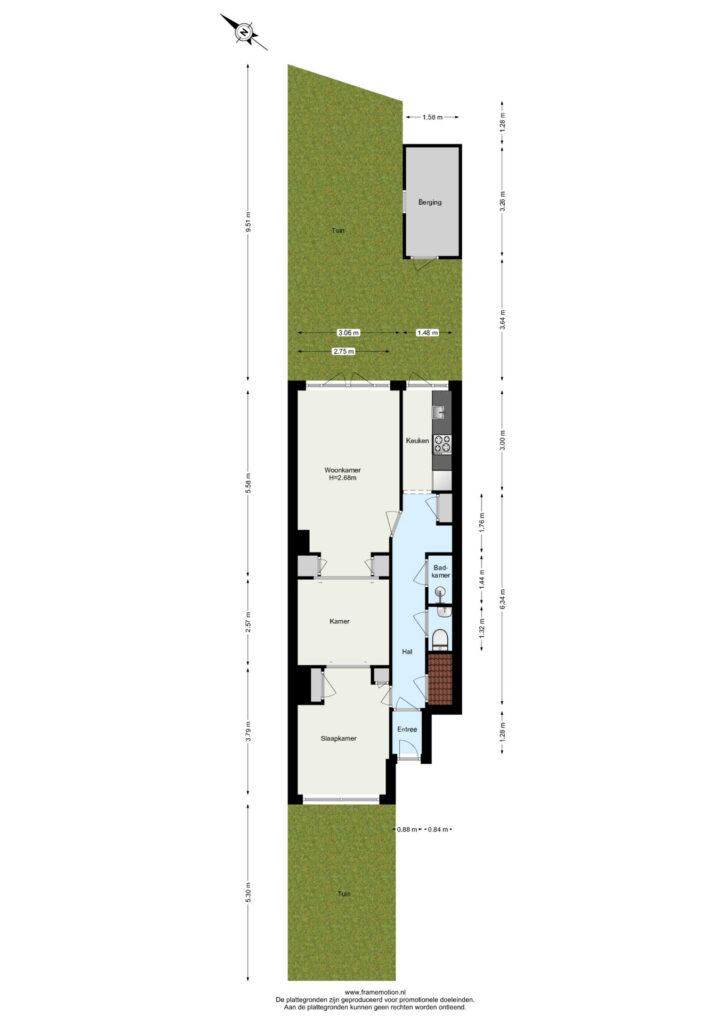 Donker Curtiusstraat 24A begane grond tuin